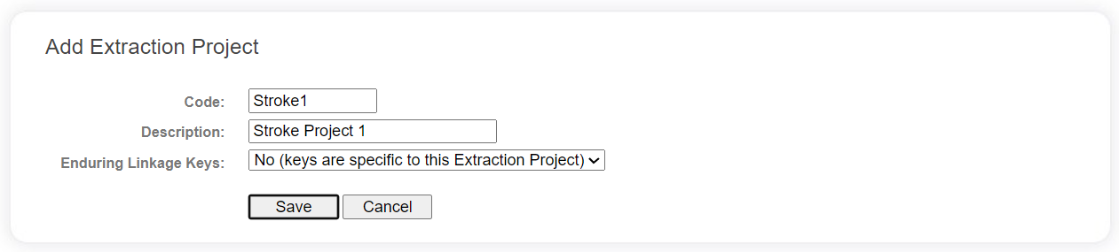 Add Extraction Project