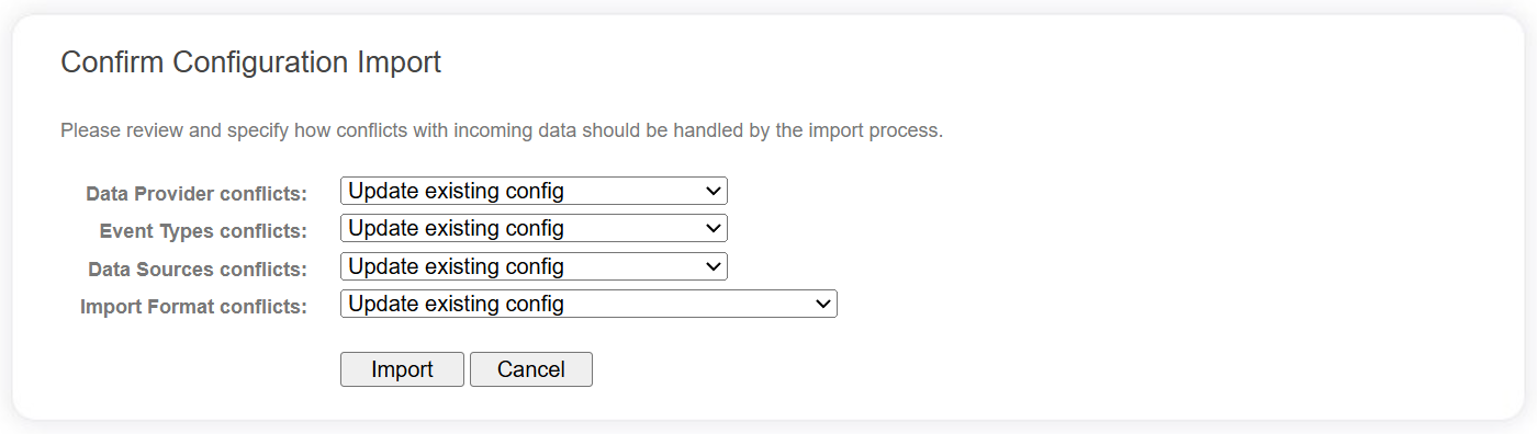 Data Catalog Import Confirm
