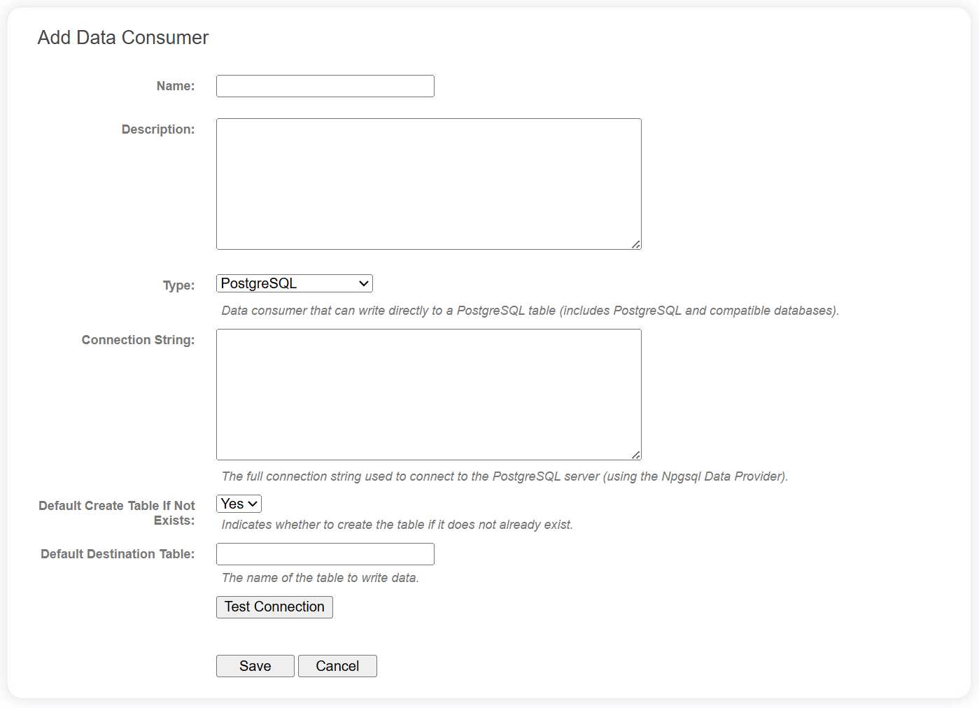 Add Data Consumer