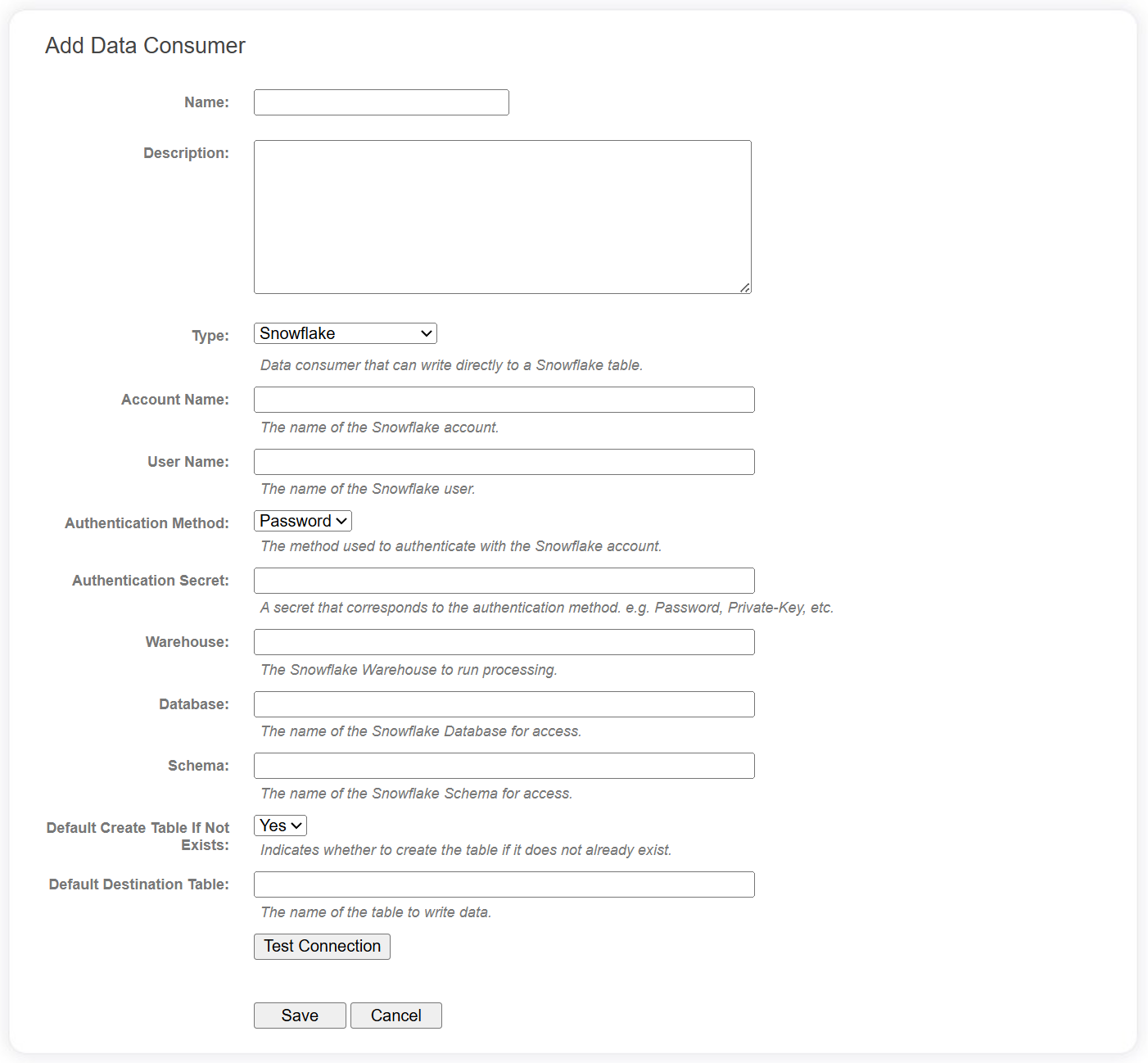 Add Data Consumer