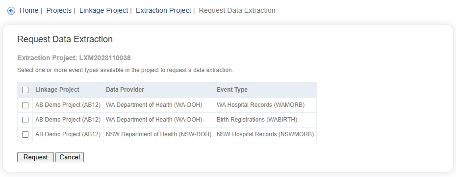 Request Data Extraction