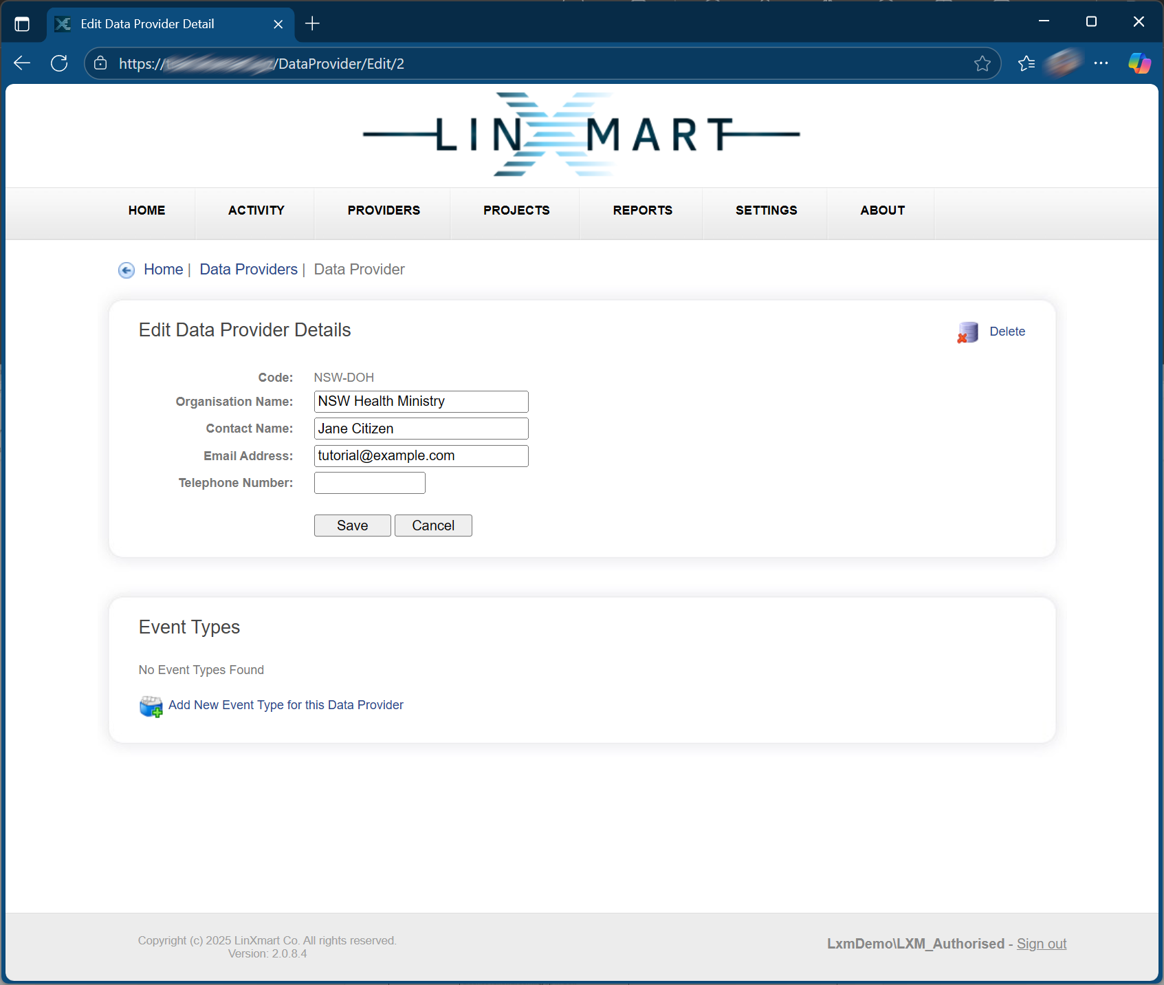 Edit Data Provider