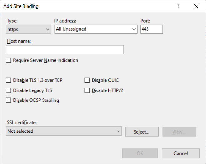 IIS - Add HTTPS Binding