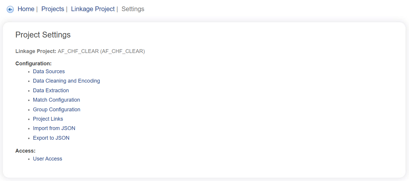 Project Settings