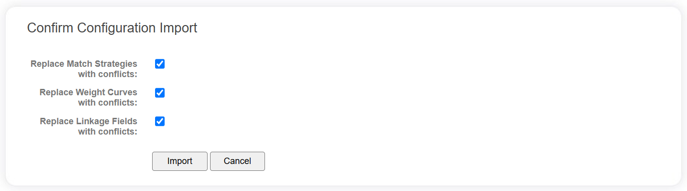 Import Config