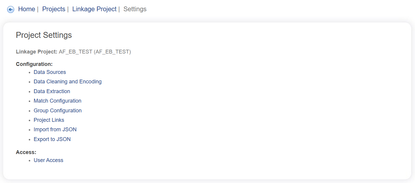 Project Settings
