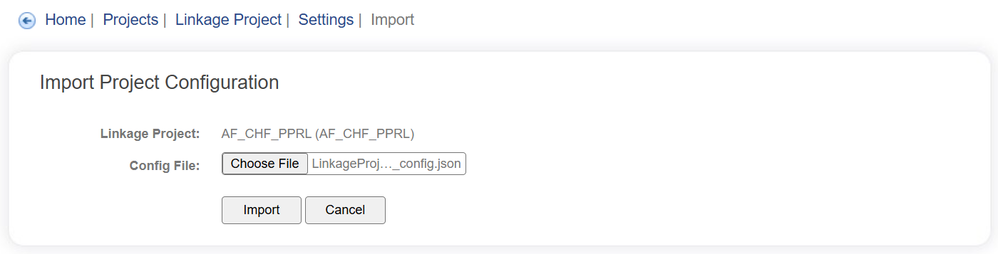 Import Config