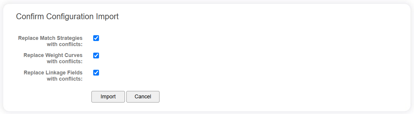 Import Config