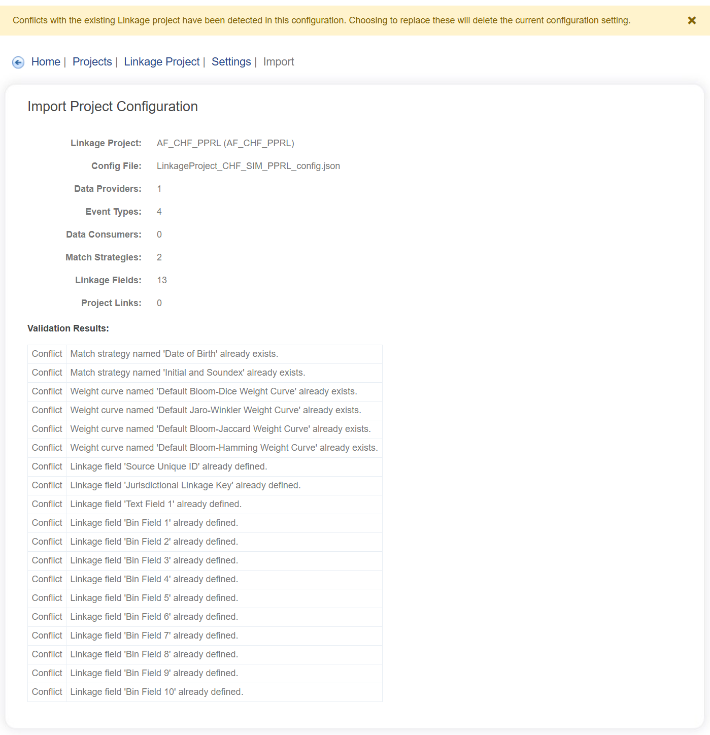 Import Config