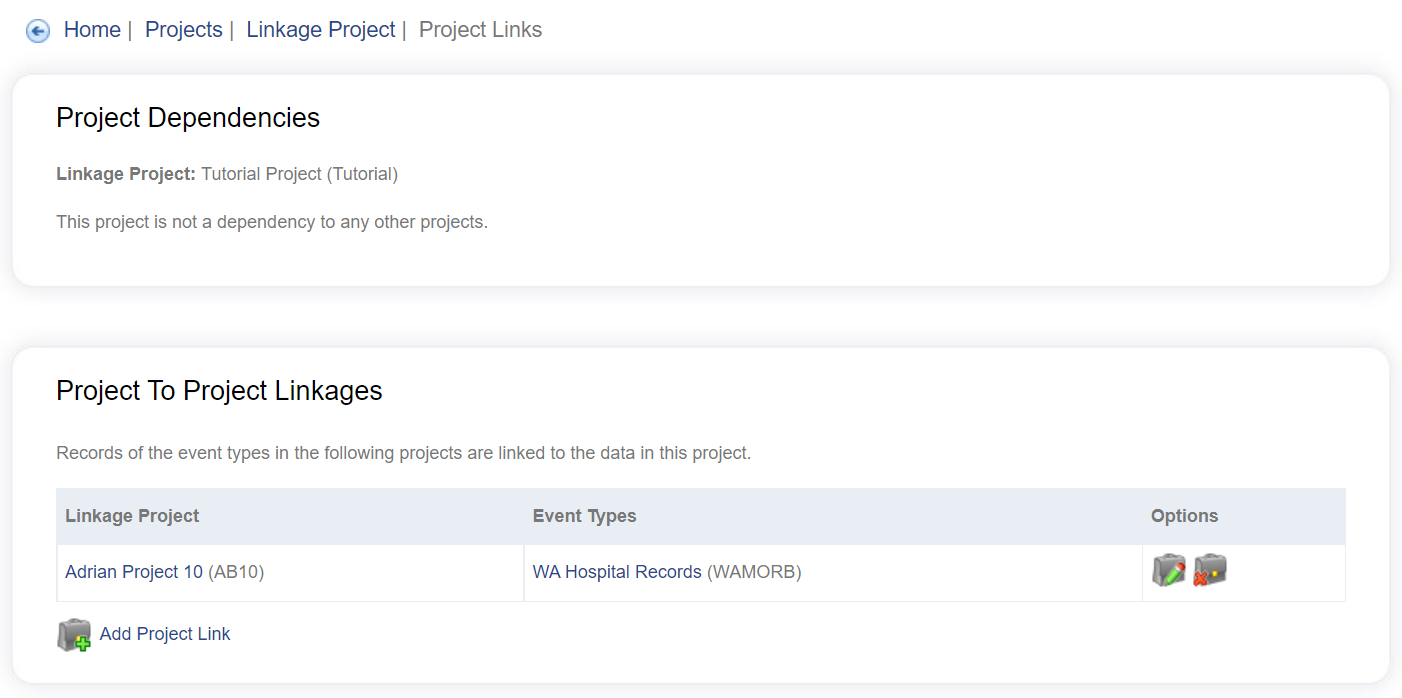 Project-to-Project Linkages